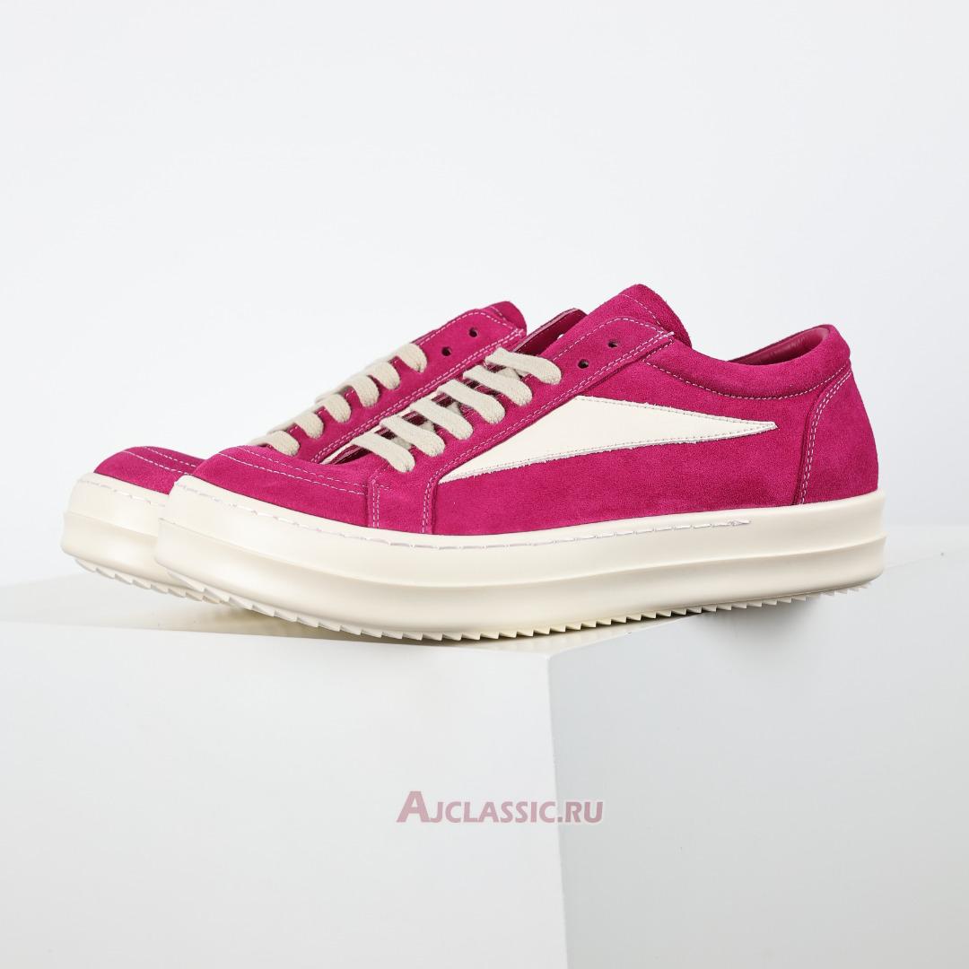 New Rick Owens EDFU Suede Leather Vintage Low "Hot Pink" RP01C5888LVSLPO-1311 Shoes