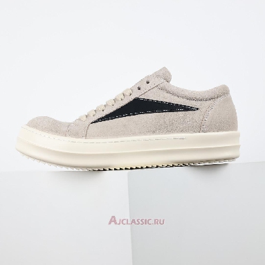 Buy Rick Owens EDFU Suede Leather Vintage Low Milk Black Beige RU02C7897-LVSLPO-1191 Quality Reps Replicas Shoes