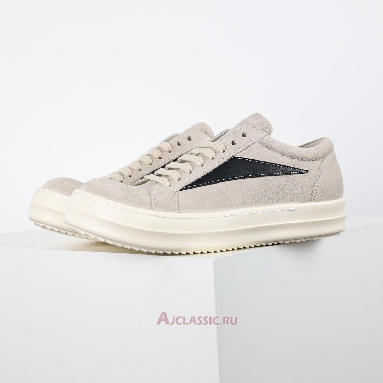 Buy Rick Owens EDFU Suede Leather Vintage Low Milk Black Beige RU02C7897-LVSLPO-1191 Quality Reps Replicas Shoes