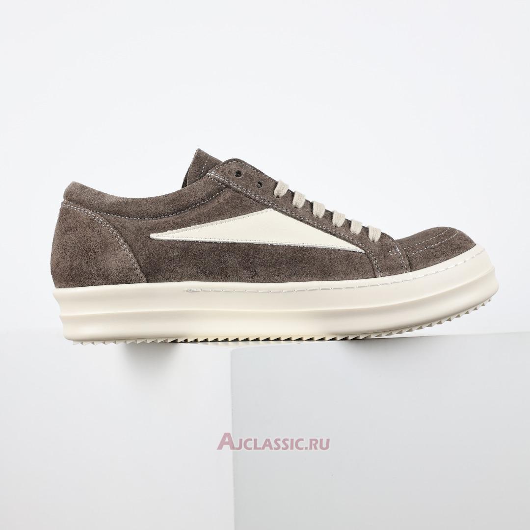 New Rick Owens EDFU Suede Leather Vintage Low "Dust Milk" RU01C4897 LVSLPO-3411 Shoes