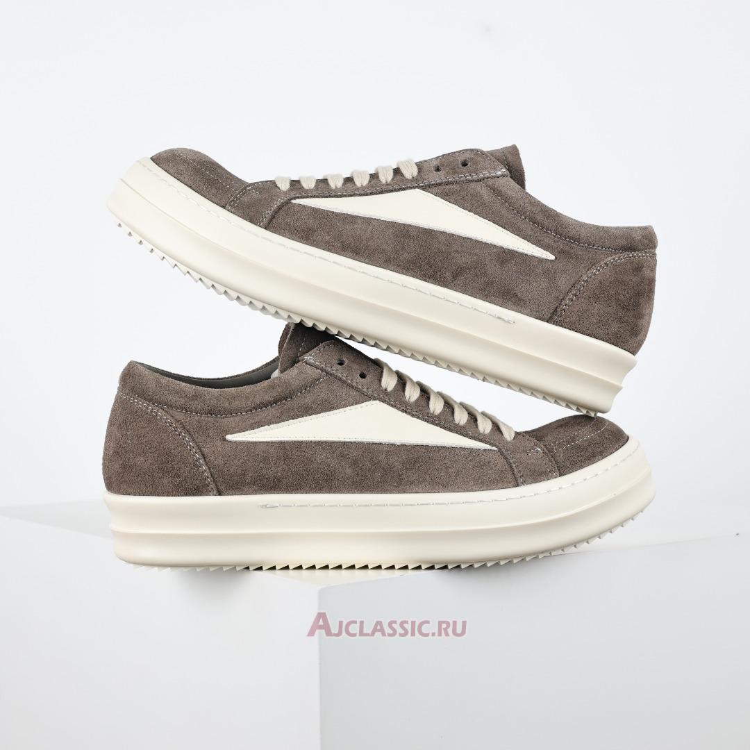 New Rick Owens EDFU Suede Leather Vintage Low "Dust Milk" RU01C4897 LVSLPO-3411 Shoes
