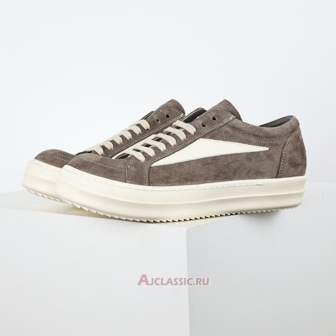 New Rick Owens EDFU Suede Leather Vintage Low "Dust Milk" RU01C4897 LVSLPO-3411 Shoes