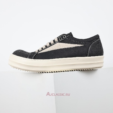 Buy Rick Owens DRKSHDW Hollywood Vintage Low Canvas Black Milk Black DU01E3803CVSLVS-911 Quality Reps Replicas Shoes
