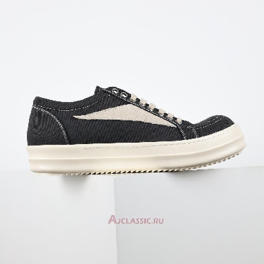 Buy Rick Owens DRKSHDW Hollywood Vintage Low Canvas Black Milk Black DU01E3803CVSLVS-911 Quality Reps Replicas Shoes
