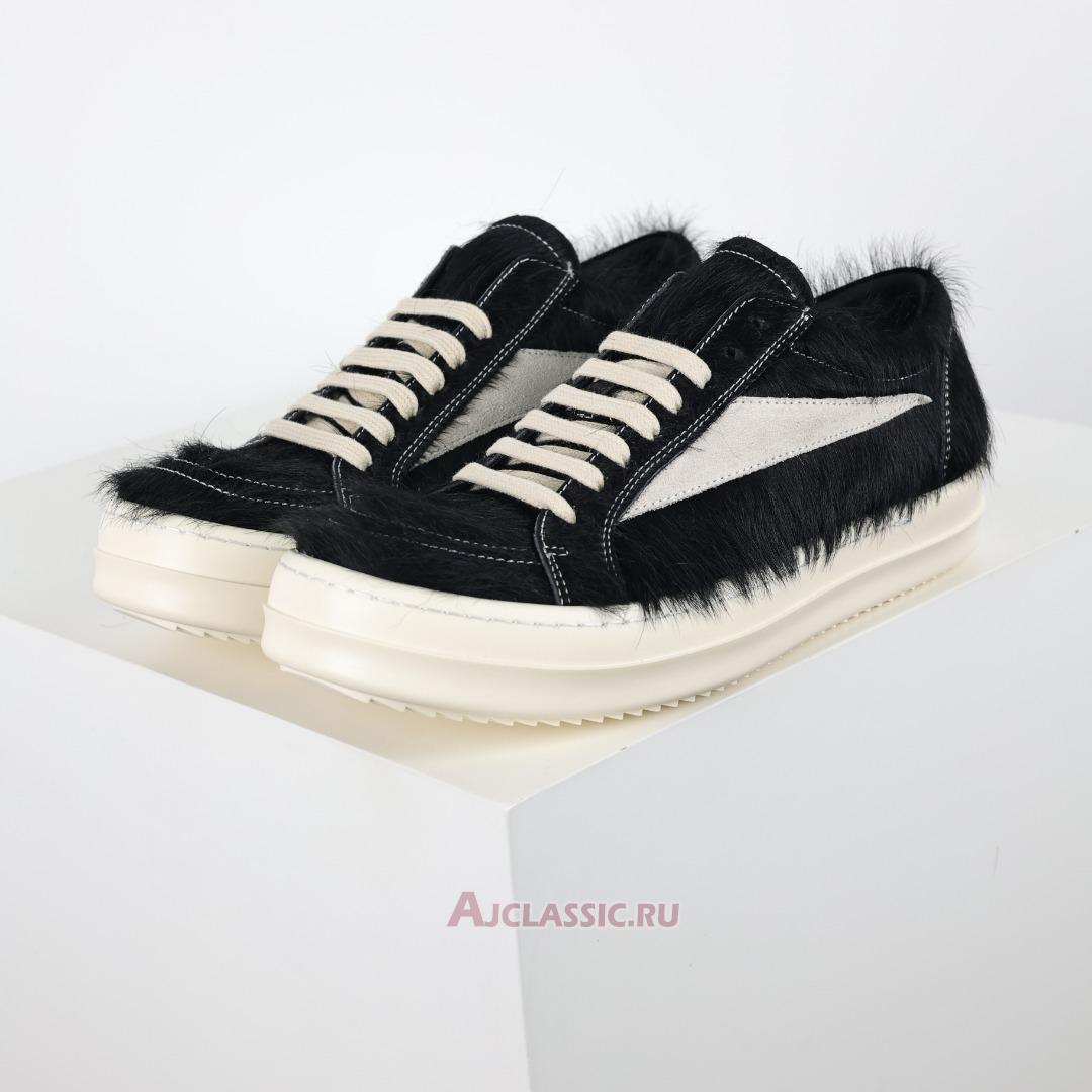 New Rick Owens Ponyhaair Vintage Low "Black Milk" RR01D3897LHLLVS-911 Shoes
