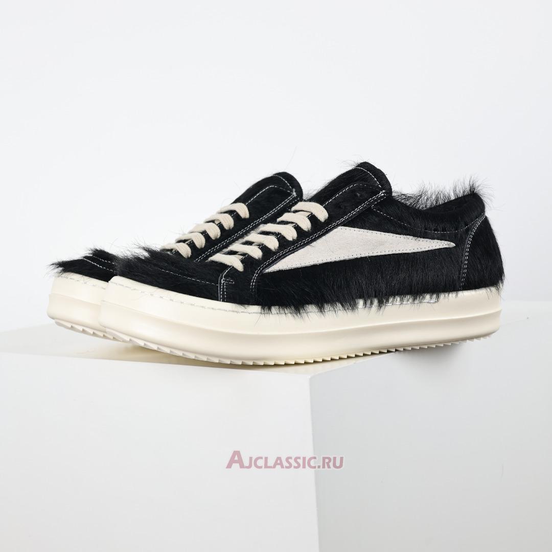 New Rick Owens Ponyhaair Vintage Low "Black Milk" RR01D3897LHLLVS-911 Shoes