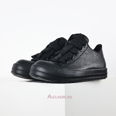 Buy Rick Owens Lido Jumbo Laced Low Black Black RR01D3893LCOW2-9999 Quality Reps Replicas Shoes
