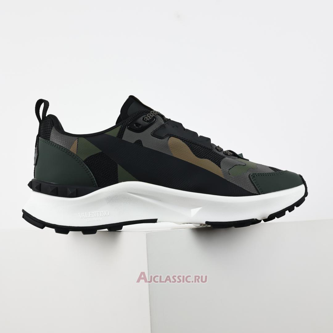 New Valentino Garavani True Act Low-Top Camouflage Sneaker "Military Green" 5Y2S0I62UPS_ZH9 Shoes