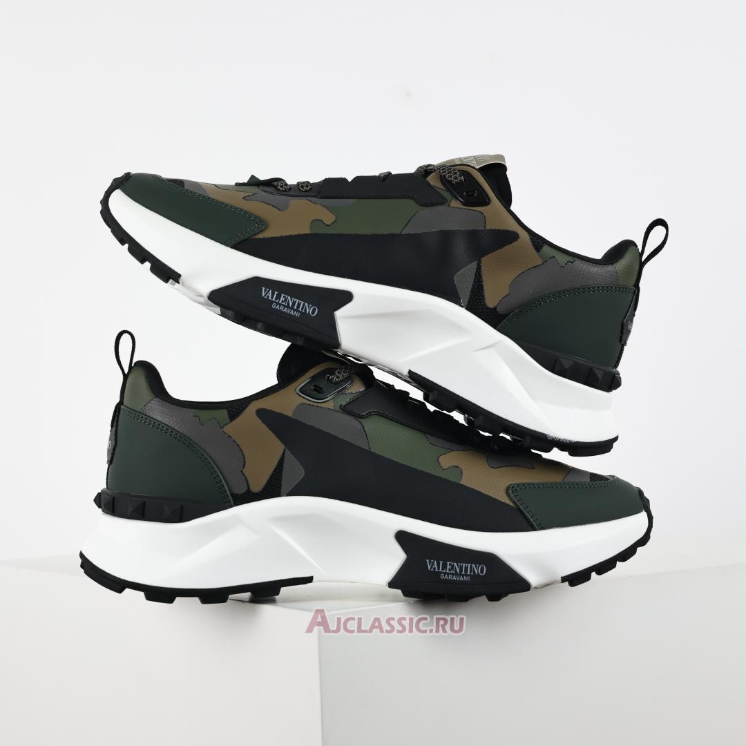 New Valentino Garavani True Act Low-Top Camouflage Sneaker "Military Green" 5Y2S0I62UPS_ZH9 Shoes