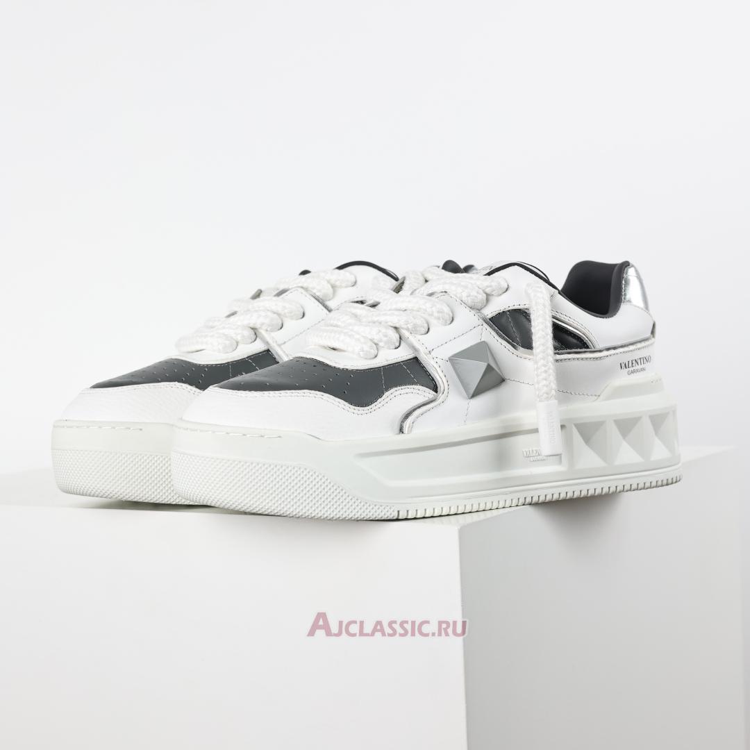 New Valentino Garavani ONE STUD XL Low-Top Sneaker "White Grey" 5Y2S0E71NWN_0N2-2 Shoes