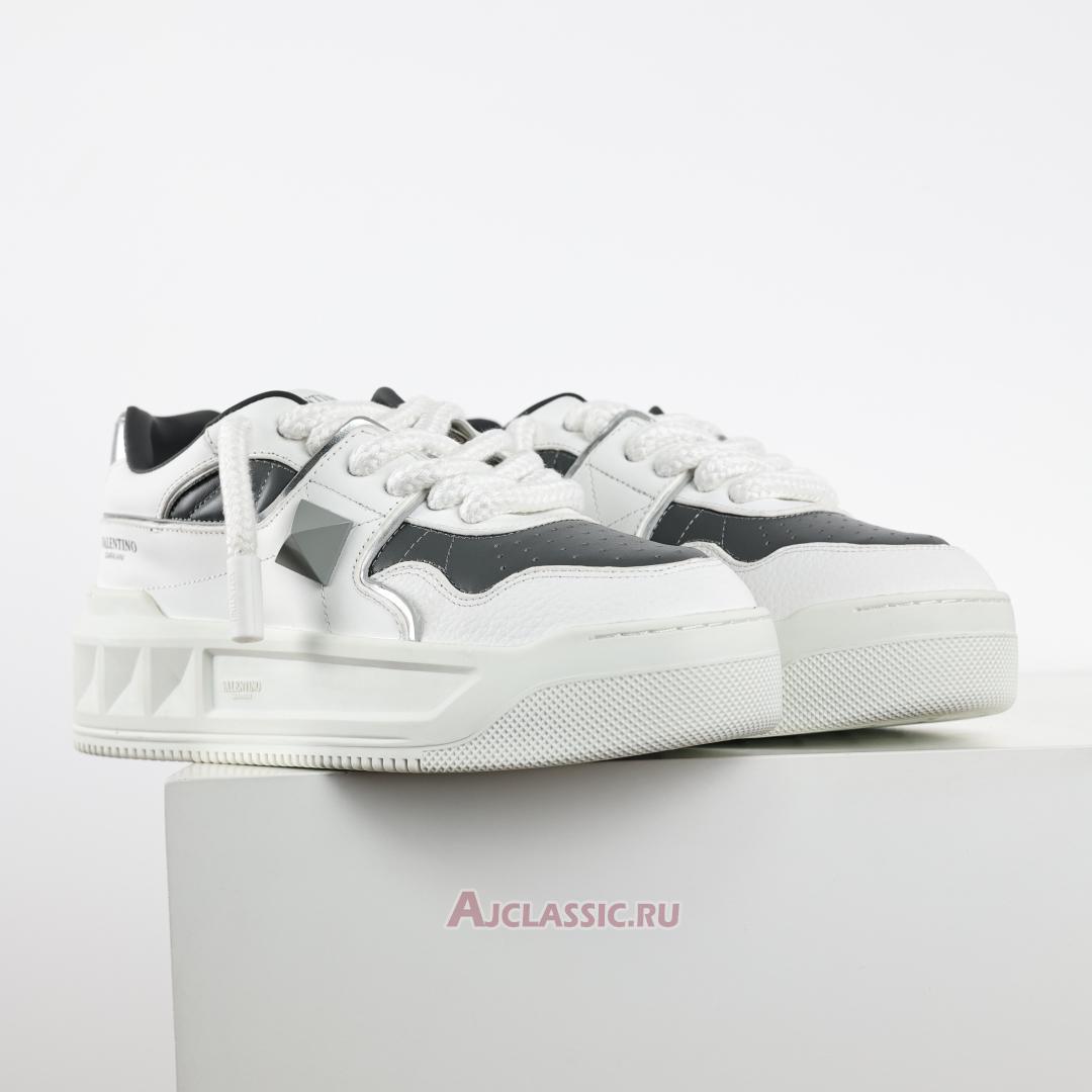 New Valentino Garavani ONE STUD XL Low-Top Sneaker "White Grey" 5Y2S0E71NWN_0N2-2 Shoes