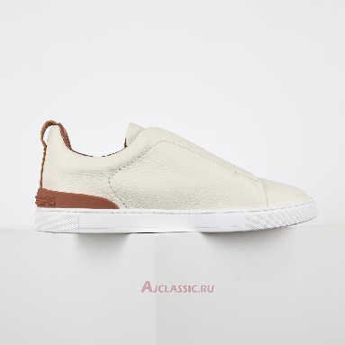 Buy Zegna Deerskin Triple Stitch Sneaker Off White White LHCVO-S4667Z-SPA Quality Reps Replicas Shoes
