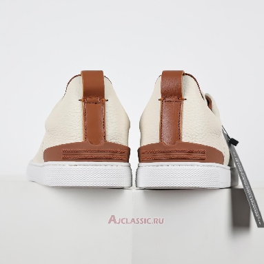 Buy Zegna Deerskin Triple Stitch Sneaker Off White White LHCVO-S4667Z-SPA Quality Reps Replicas Shoes