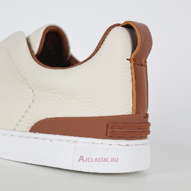 Buy Zegna Deerskin Triple Stitch Sneaker Off White White LHCVO-S4667Z-SPA Quality Reps Replicas Shoes