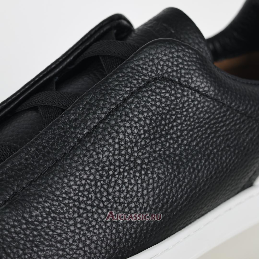 New Zegna Deerskin Triple Stitch Sneaker "Navy Blue" LHCVO-S4667Z-NAV Shoes