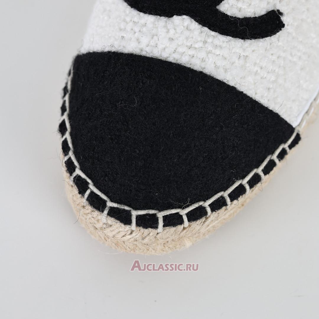 New Chanel Tweed Grosgrain CC Espadrilles "White Black" G29762-X52061-C9734 Shoes