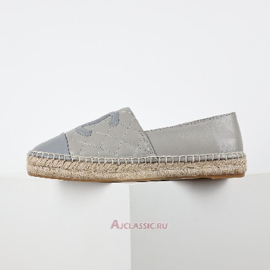 Buy Chanel Lambskin Quilted CC Espadrilles Grey Grey CC-0602N-0001 Quality Reps Replicas Shoes