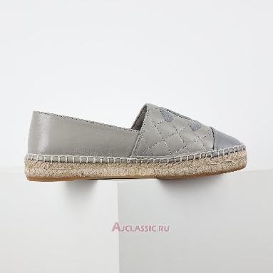Buy Chanel Lambskin Quilted CC Espadrilles Grey Grey CC-0602N-0001 Quality Reps Replicas Shoes