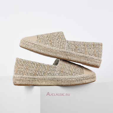 Buy Chanel Tweed Lambskin CC Espadrilles Beige Beige CC-0707N-0008-3 Quality Reps Replicas Shoes