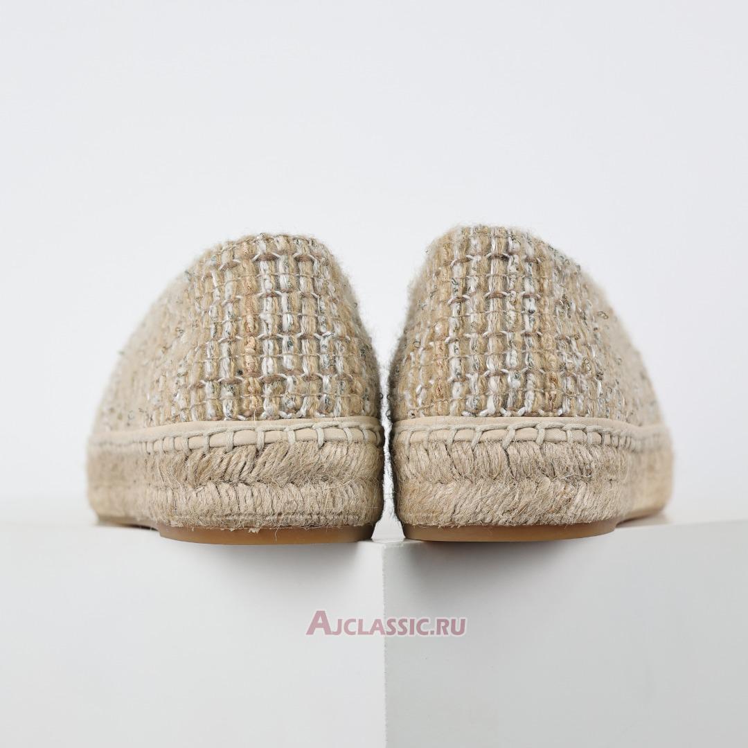 New Chanel Tweed Lambskin CC Espadrilles "Beige" CC-0707N-0008-3 Shoes