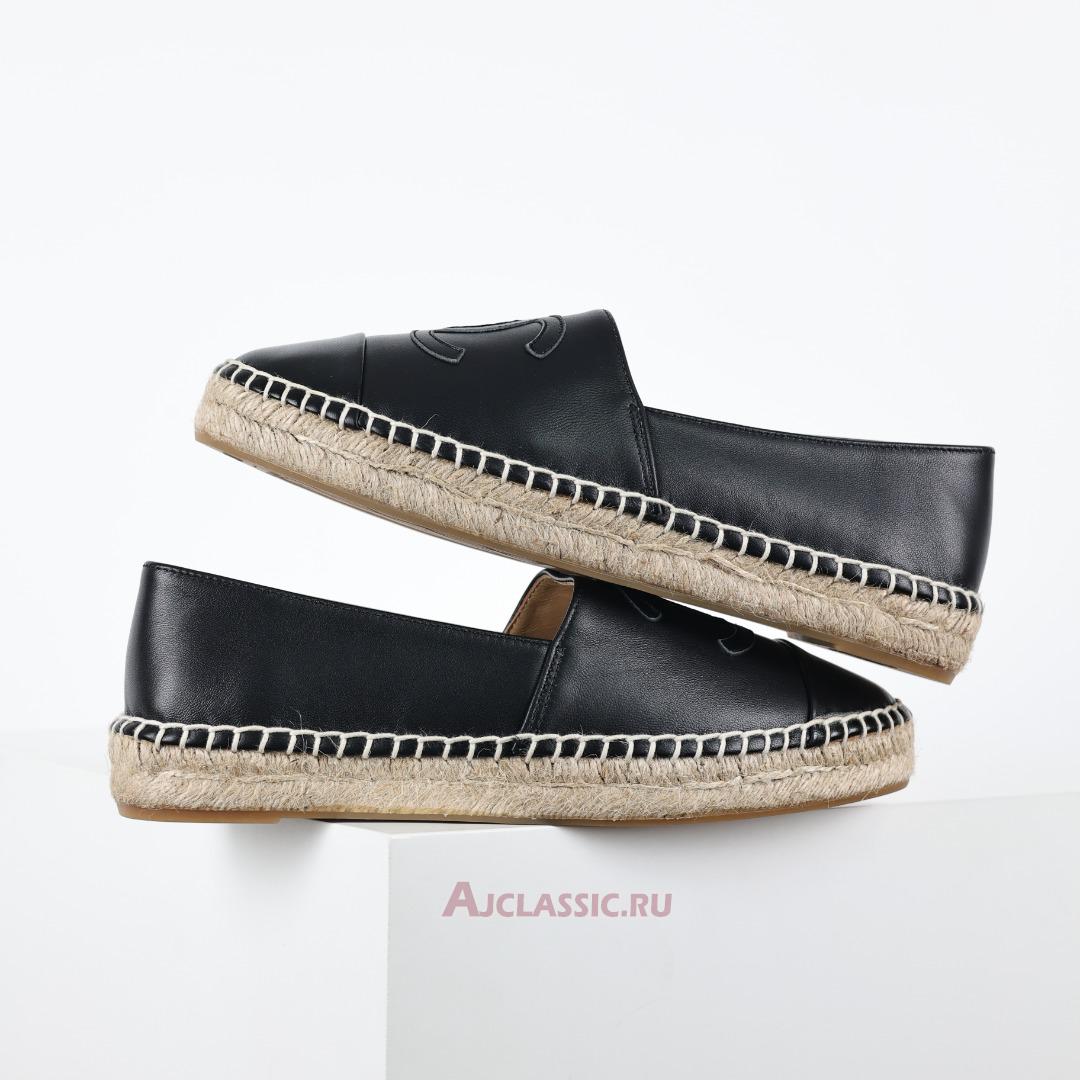 New Chanel Lambskin CC Espadrilles Leather "Black" G46313-X01000-94305-3 Shoes