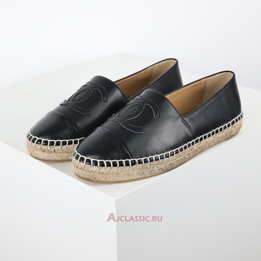 New Chanel Lambskin CC Espadrilles Leather "Black" G46313-X01000-94305-3 Shoes