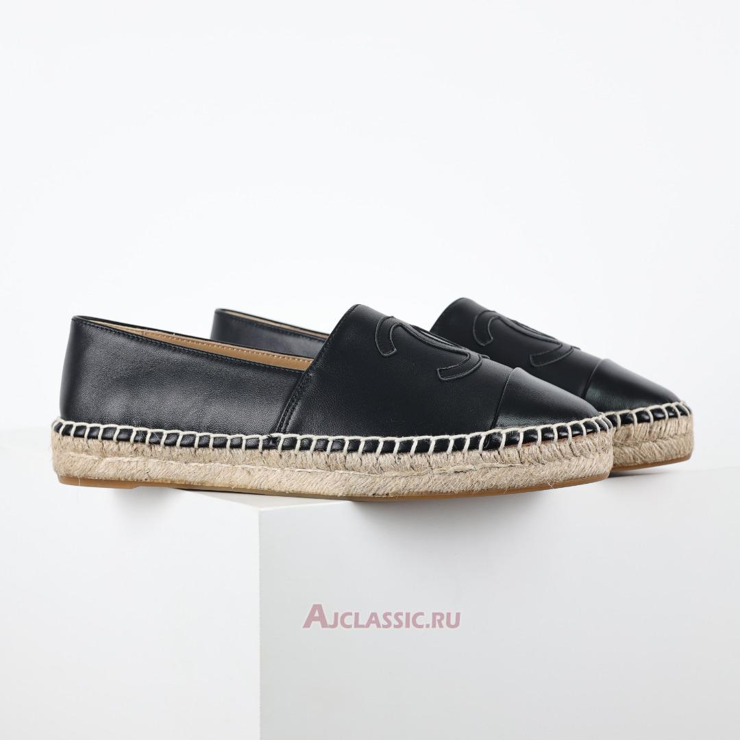 New Chanel Lambskin CC Espadrilles Leather "Black" G46313-X01000-94305-3 Shoes