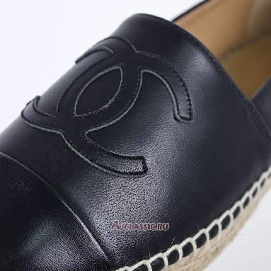 Buy Chanel Lambskin CC Espadrilles Leather Black Black G46313-X01000-94305-3 Quality Reps Replicas Shoes