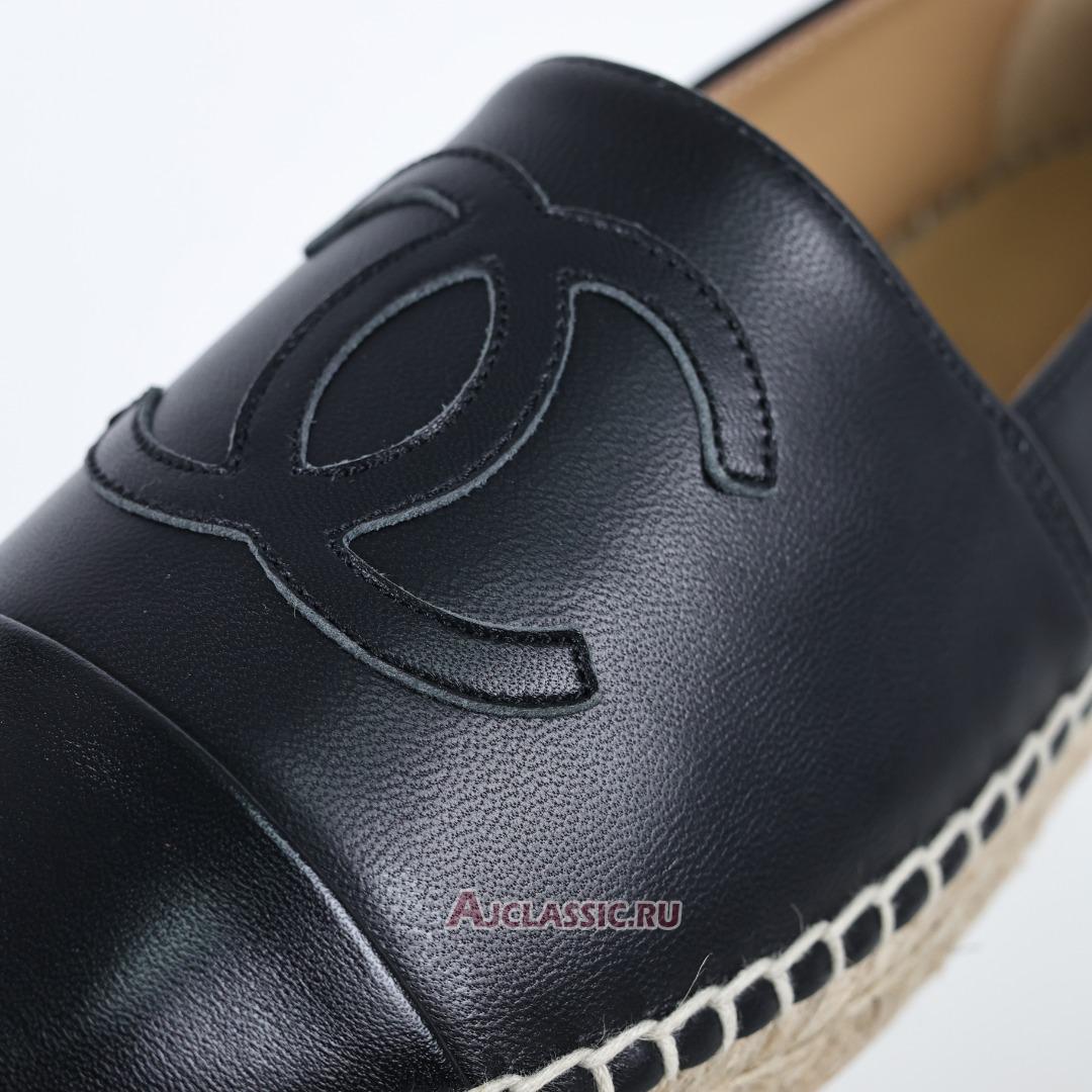 New Chanel Lambskin CC Espadrilles Leather "Black" G46313-X01000-94305-3 Shoes