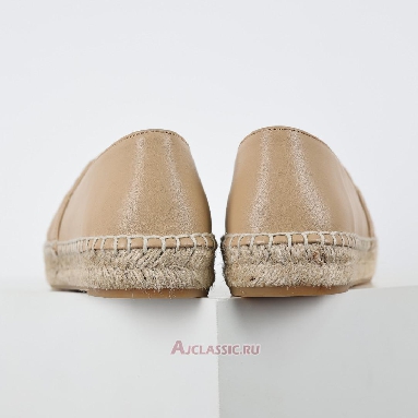 Buy Chanel Espadrille Flats Leather Beige Black Beige G29762-X01000-C0204-2 Quality Reps Replicas Shoes