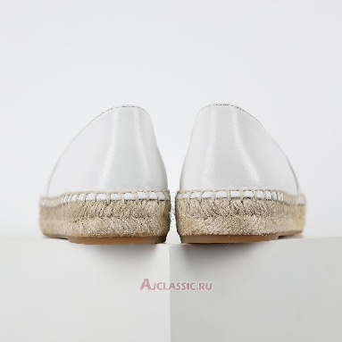 Buy Chanel Leather CC Espadrille Flats Off White Black White G46313-X01000-NAEJL-2 Quality Reps Replicas Shoes