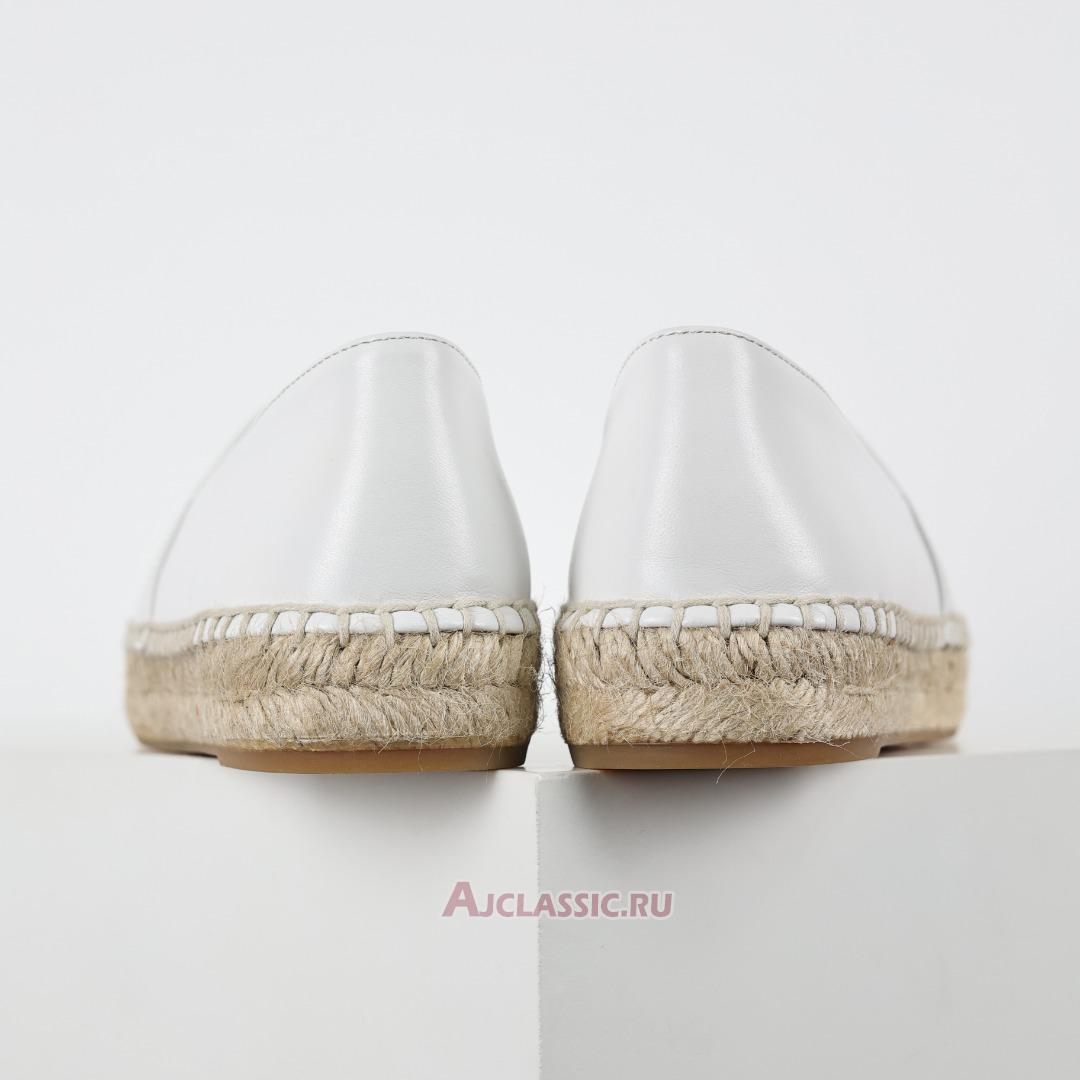 New Chanel Leather CC Espadrille Flats "Off White Black" G46313-X01000-NAEJL-2 Shoes