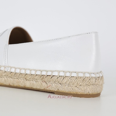 Buy Chanel Leather CC Espadrille Flats Off White Black White G46313-X01000-NAEJL-2 Quality Reps Replicas Shoes