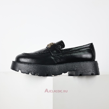 Buy Chanel Shiny Calfskin Logo Loafers Black Black G46112-B18839-94305-2 Quality Reps Replicas Shoes