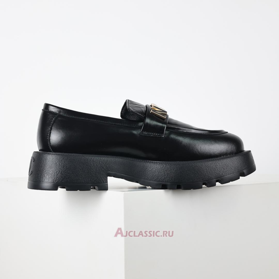 New Chanel Shiny Calfskin Logo Loafers "Black" G46112-B18839-94305-2 Shoes