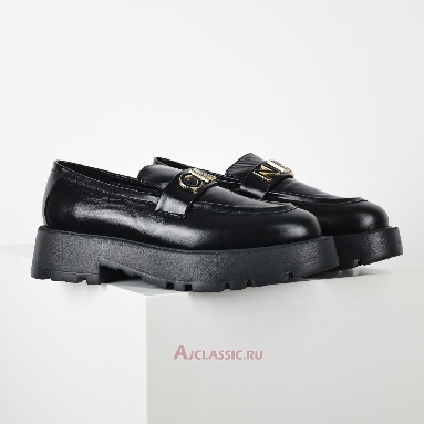 Buy Chanel Shiny Calfskin Logo Loafers Black Black G46112-B18839-94305-2 Quality Reps Replicas Shoes