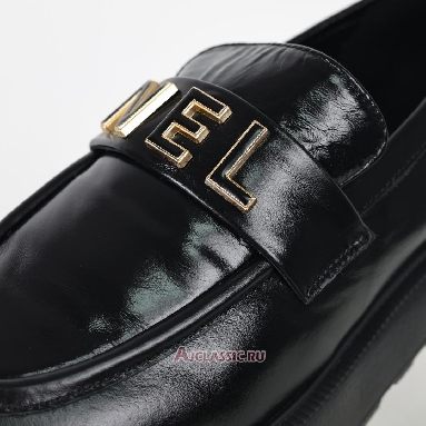 Buy Chanel Shiny Calfskin Logo Loafers Black Black G46112-B18839-94305-2 Quality Reps Replicas Shoes