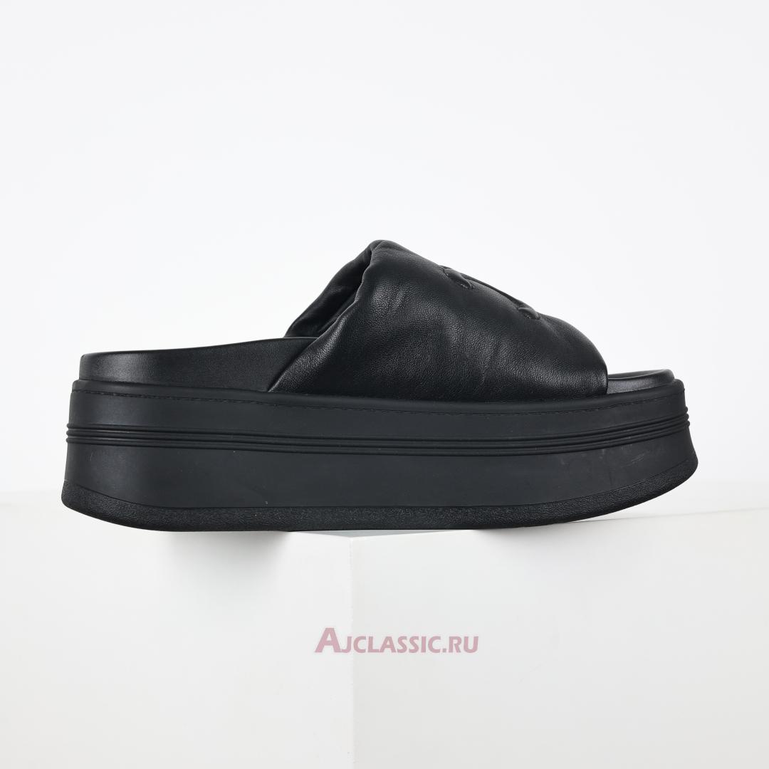New Celine Block Slide With Triomphe IN Lambskin "Black" 360435129C.38NO Shoes