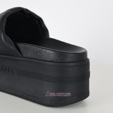 Buy Celine Block Slide With Triomphe IN Lambskin Black Black 360435129C.38NO Quality Reps Replicas Shoes
