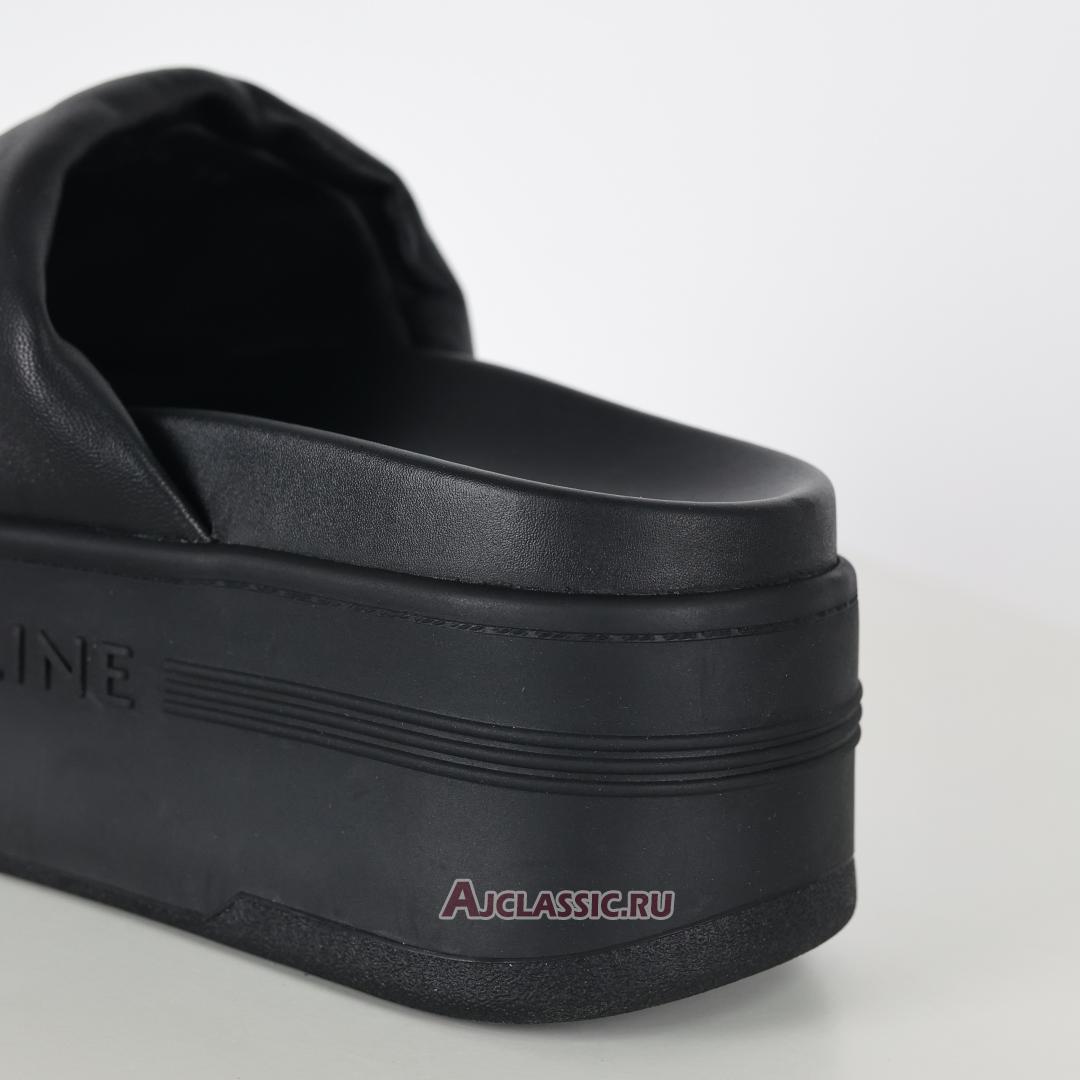 New Celine Block Slide With Triomphe IN Lambskin "Black" 360435129C.38NO Shoes