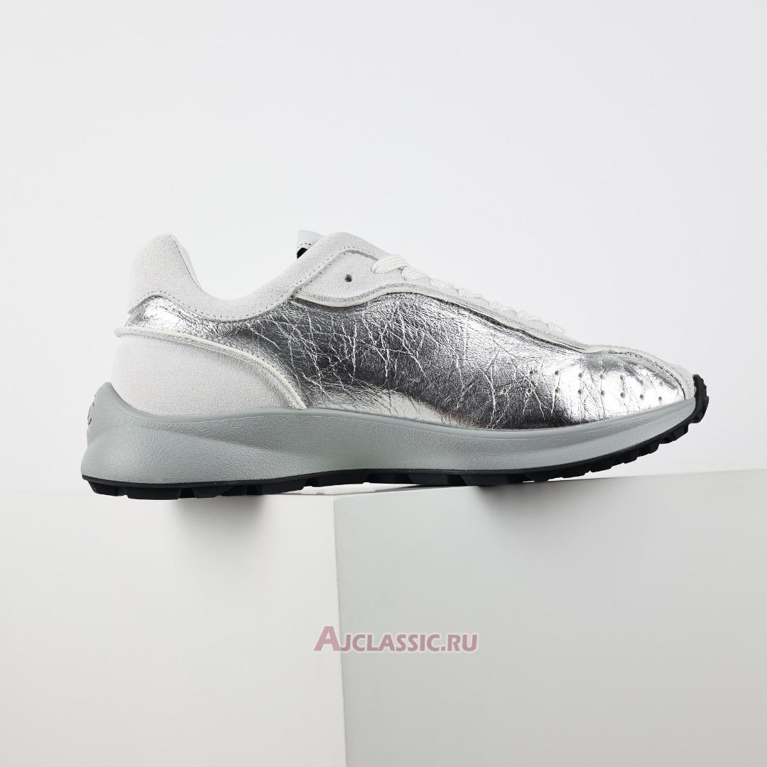 New Chanel Laminated Calfskin Suede CC Sneakers "Silver Light Grey" G39792-Y56368-K5451-2 Shoes