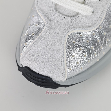 Buy Chanel Laminated Calfskin Suede CC Sneakers Silver Light Grey Silver G39792-Y56368-K5451-2 Quality Reps Replicas Shoes