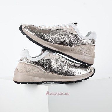 Buy Chanel Laminated Calfskin Suede CC Sneakers Silver Beige Silver G39792-Y56368-K5451-3 Quality Reps Replicas Shoes