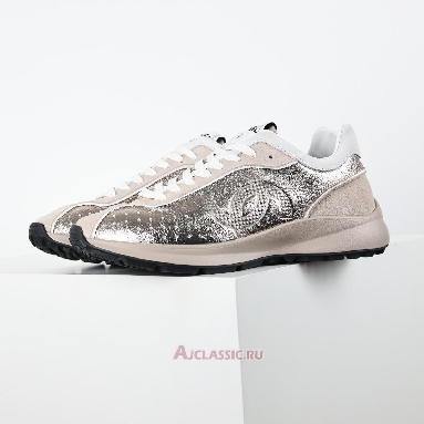 Buy Chanel Laminated Calfskin Suede CC Sneakers Silver Beige Silver G39792-Y56368-K5451-3 Quality Reps Replicas Shoes
