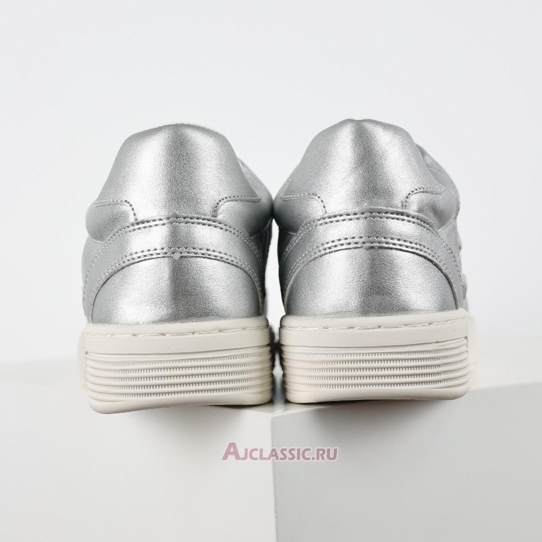 New Chanel Laminated Calfskin CC Sneakers "Silver" G39792-Y56368-K5451-4 Shoes