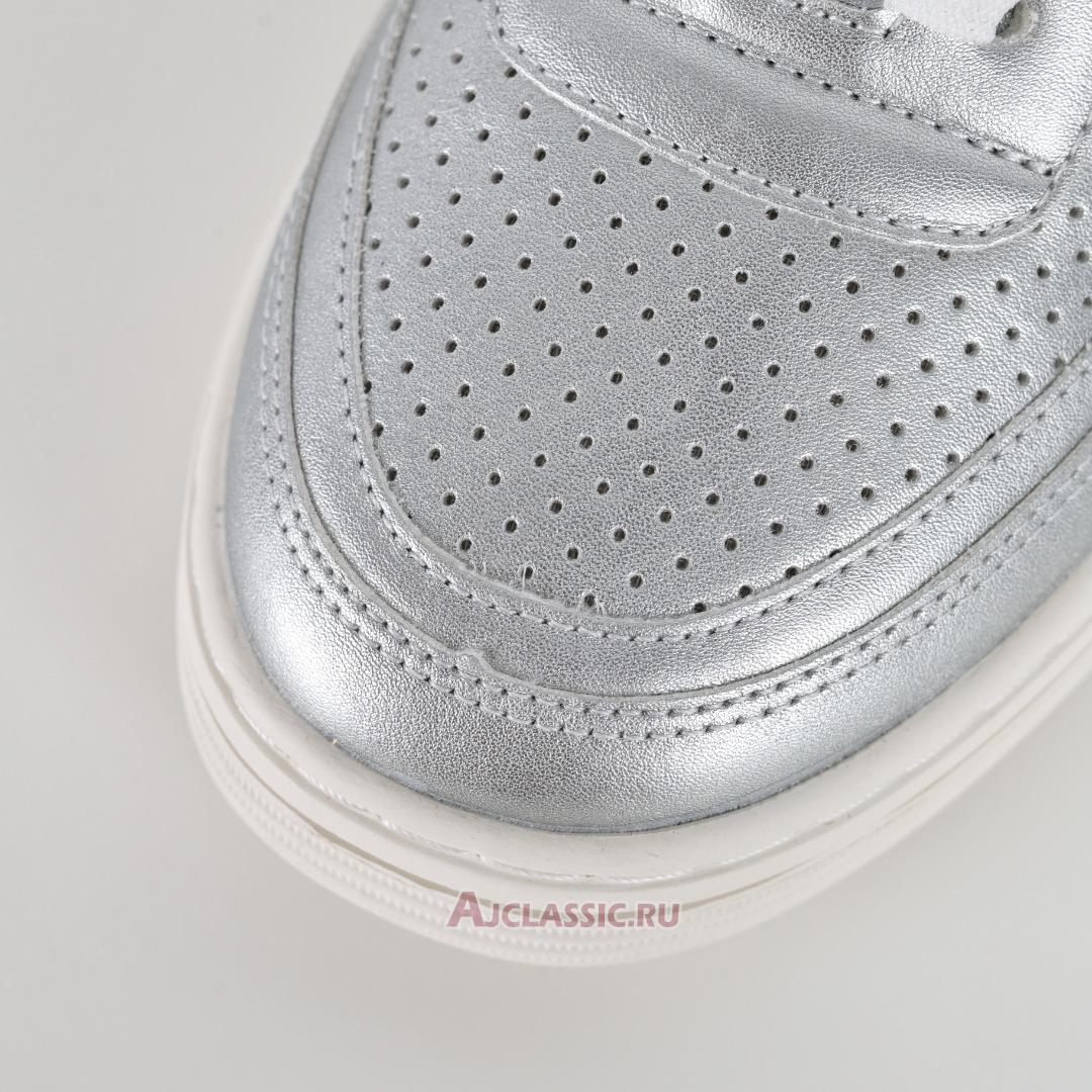 New Chanel Laminated Calfskin CC Sneakers "Silver" G39792-Y56368-K5451-4 Shoes