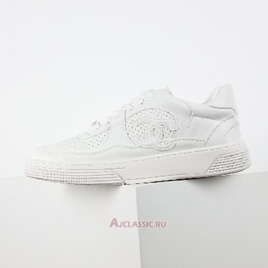 Buy Chanel 23 A Collection Leather Sneakers White White G45079-B13302-NP503 Quality Reps Replicas Shoes