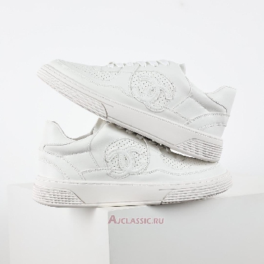 Buy Chanel 23 A Collection Leather Sneakers White White G45079-B13302-NP503 Quality Reps Replicas Shoes