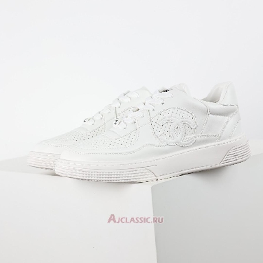 Buy Chanel 23 A Collection Leather Sneakers White White G45079-B13302-NP503 Quality Reps Replicas Shoes