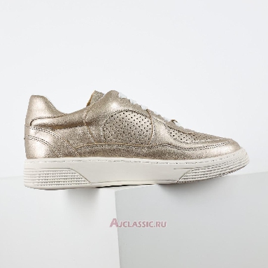 Buy Chanel Laminated Calfskin CC Sneakers Gold Gold G45079-B13302-NP503-2 Quality Reps Replicas Shoes